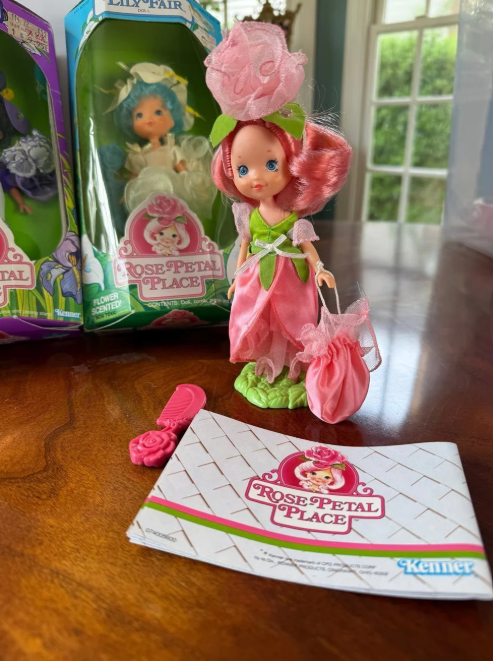 Complete 1984 Rose Petal Place Collection – Set of 6 Kenner Dolls + Playsets & Accessories – Vintage Floral Doll Lot