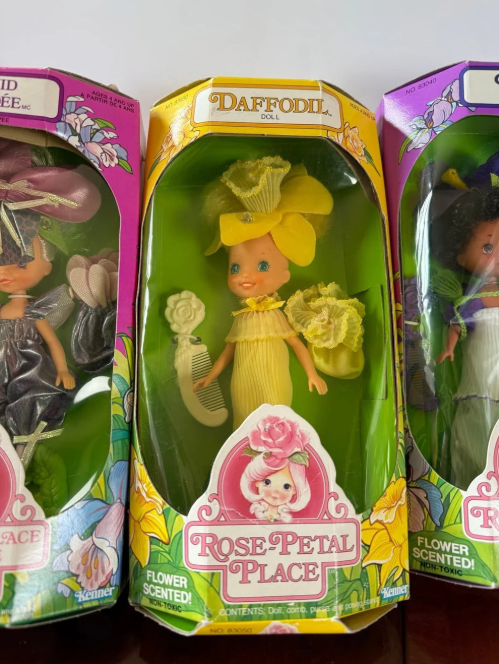Complete 1984 Rose Petal Place Collection – Set of 6 Kenner Dolls + Playsets & Accessories – Vintage Floral Doll Lot