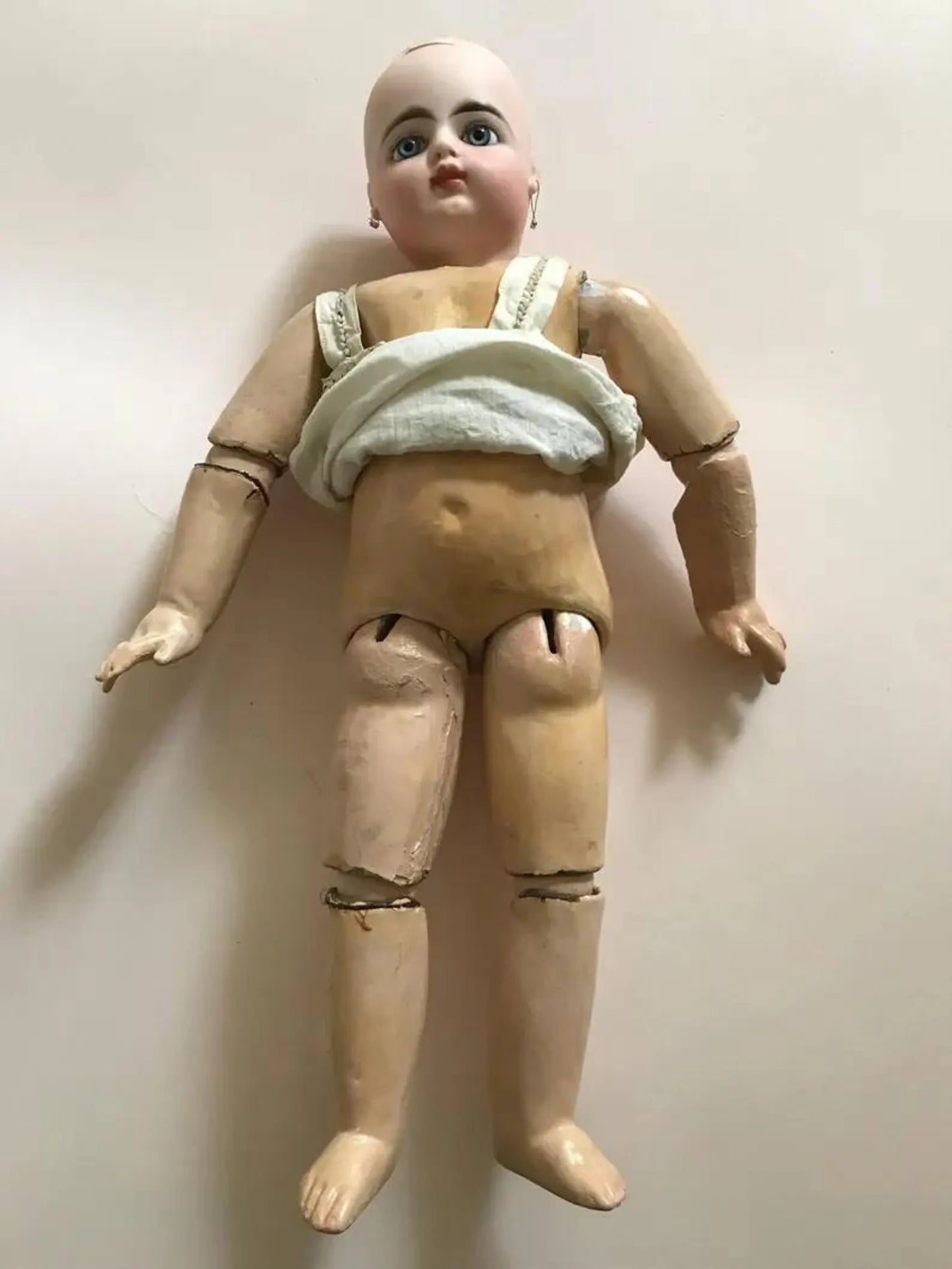 Very Rare Beautiful French Bebe François Gaultier Antique Bisque Doll Exquisite Antique French Dress Museum Quality, 18 inches