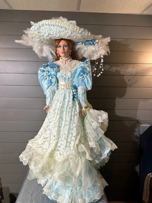 Large Porcelain Doll by Rustie - Chardonay - 42''