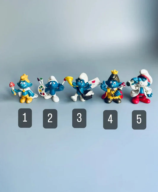 Full Set of 68 Vintage Smurf Figurines + Blue Mushroom House – Peyo, Schleich, Bully – 70s/80s Collectibles